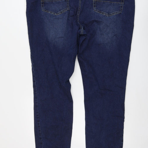 Jacamo Mens Blue Cotton Skinny Jeans Size 48 in L32 in Regular Button