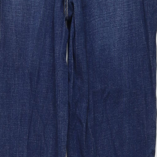 NEXT Womens Blue Cotton Skinny Jeans Size 14 L30 in Regular Button