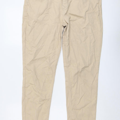 White Label Womens Beige Cotton Skinny Jeans Size 16 L28 in Regular Button