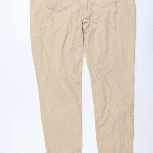 White Label Womens Beige Cotton Skinny Jeans Size 16 L28 in Regular Button