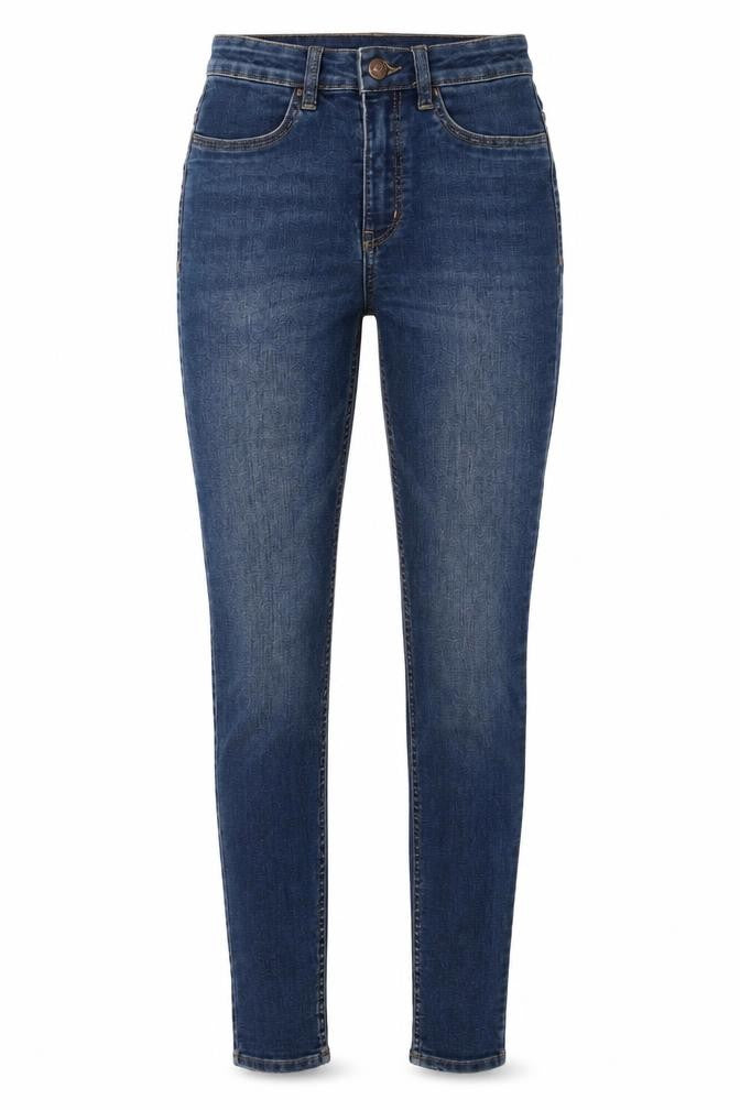 H&M Womens Blue Cotton Skinny Jeans Size 4 L29 in Regular Button