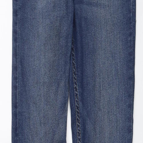 H&M Womens Blue Cotton Skinny Jeans Size 4 L29 in Regular Button