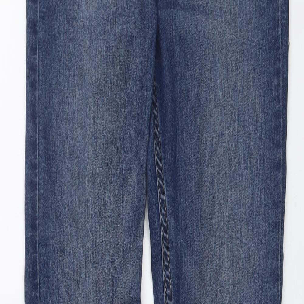 H&M Womens Blue Cotton Skinny Jeans Size 4 L29 in Regular Button