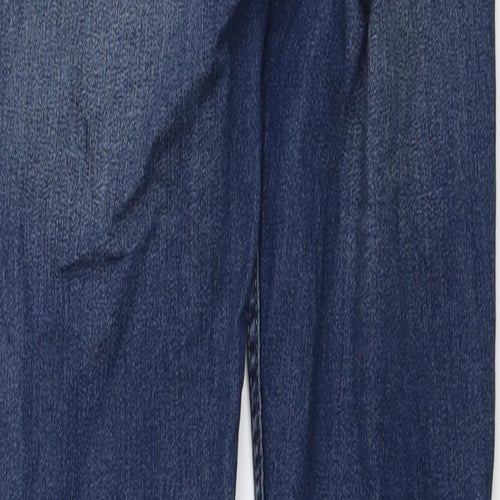 H&M Womens Blue Cotton Skinny Jeans Size 4 L29 in Regular Button