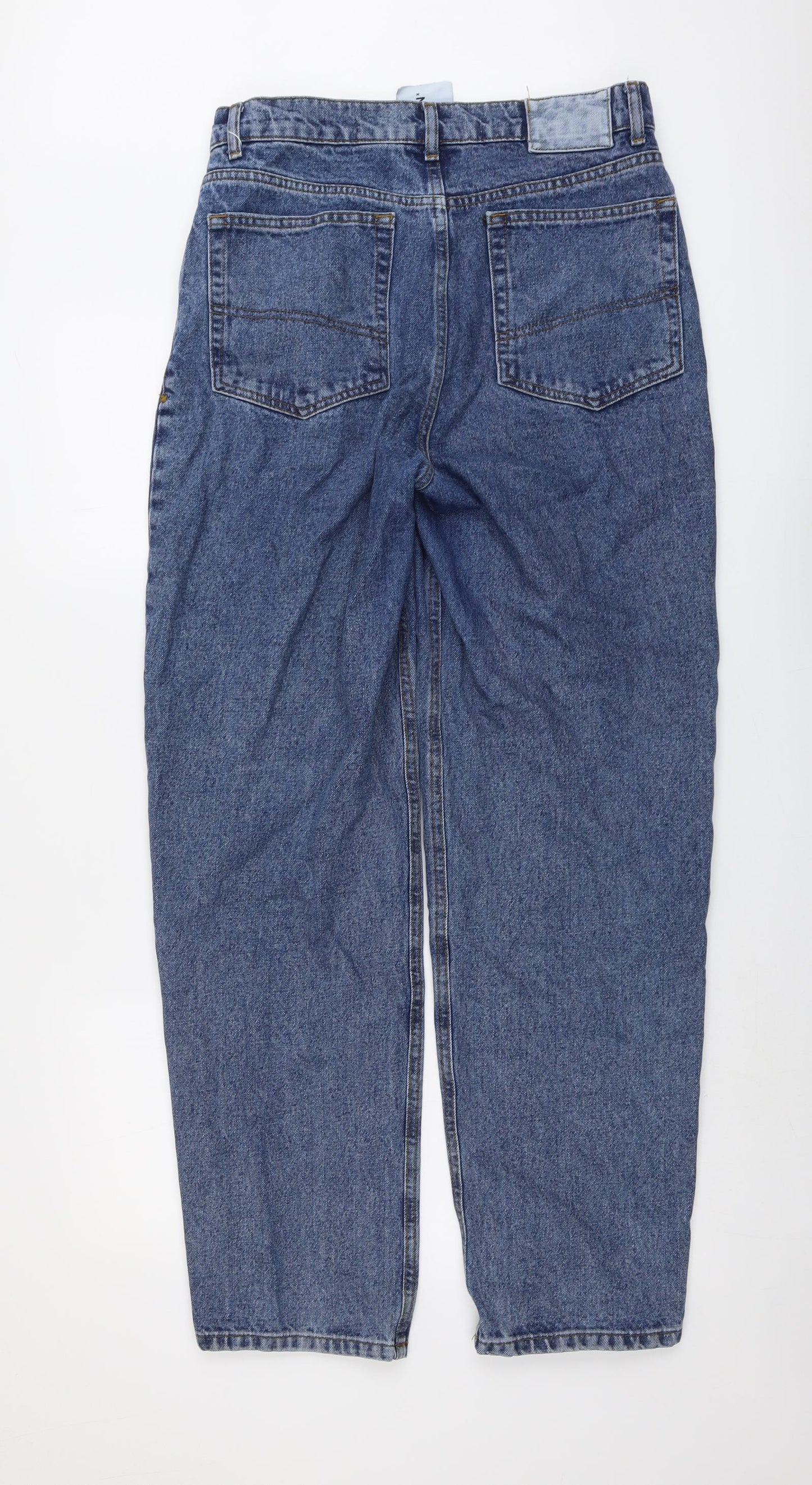 COLLUSION Womens Blue Cotton Mom Jeans Size 28 in L32 in Regular Button