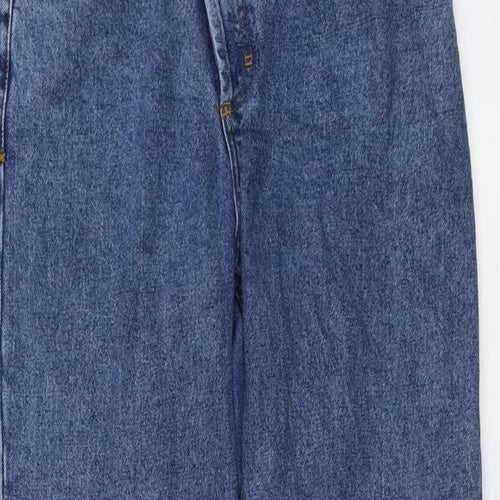 COLLUSION Womens Blue Cotton Mom Jeans Size 28 in L32 in Regular Button