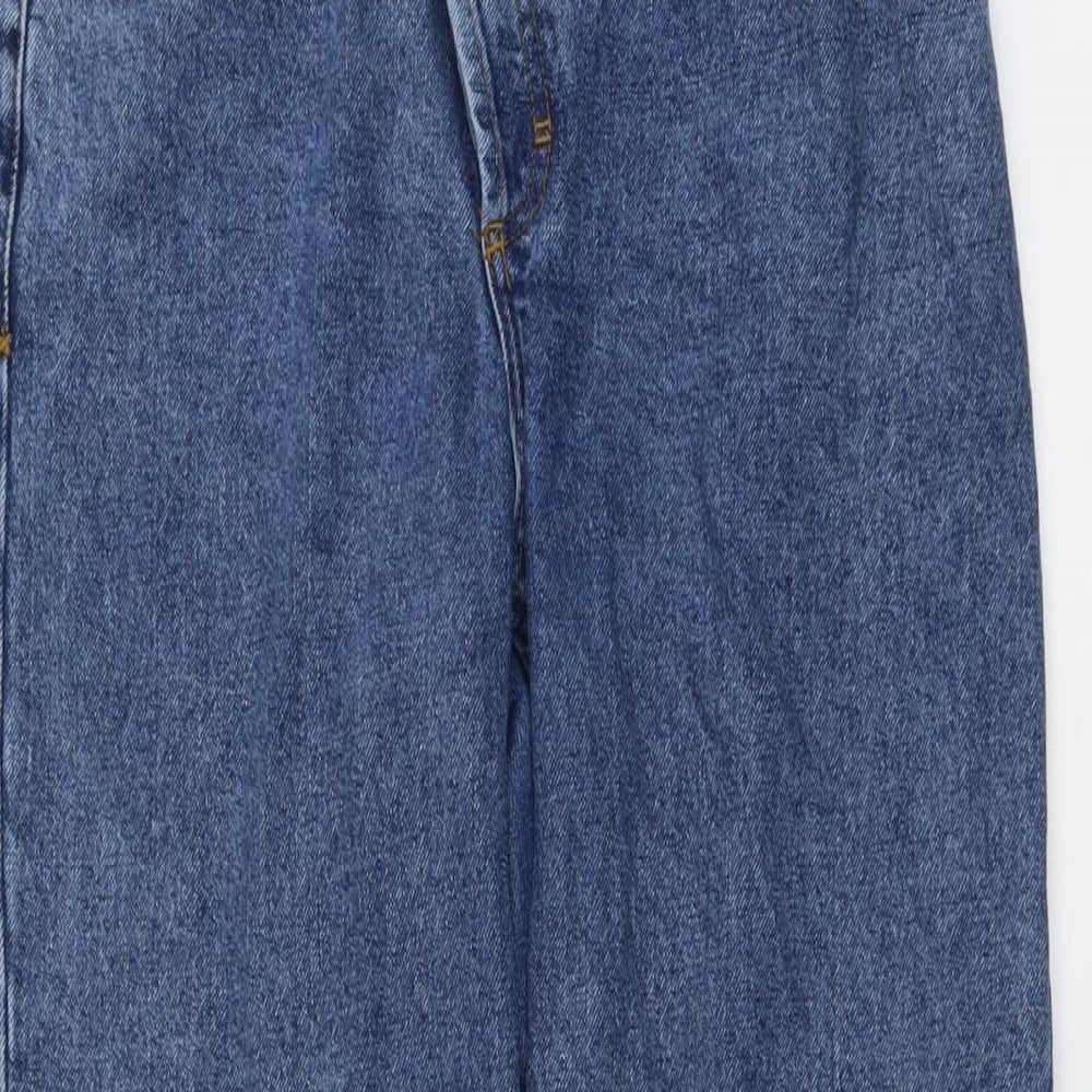 COLLUSION Womens Blue Cotton Mom Jeans Size 28 in L32 in Regular Button
