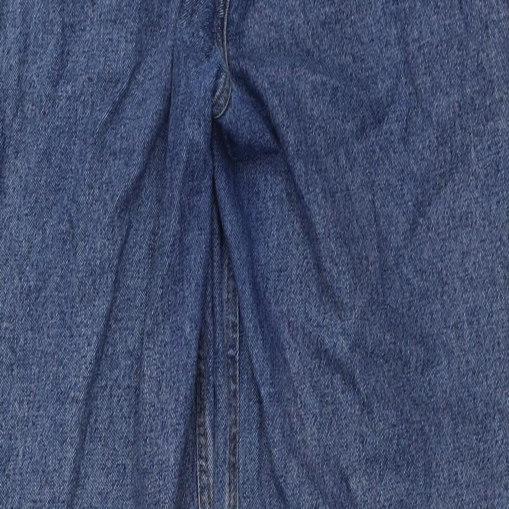 COLLUSION Womens Blue Cotton Mom Jeans Size 28 in L32 in Regular Button