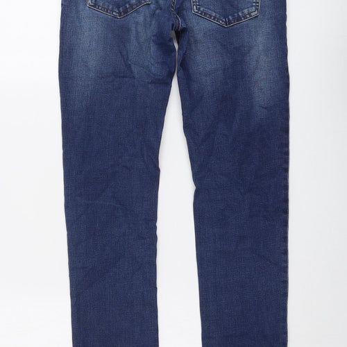 NEXT Boys Blue Cotton Straight Jeans Size 12 Years Regular Button