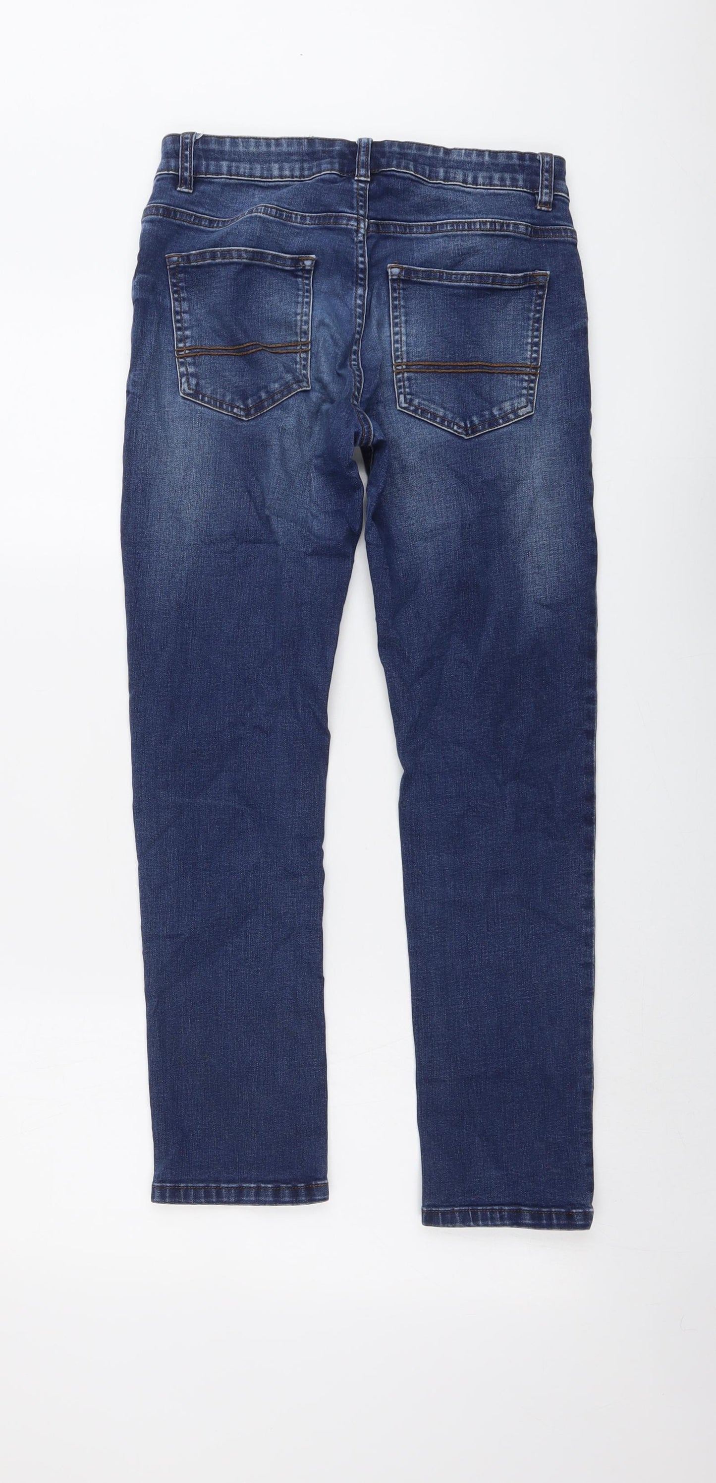 NEXT Boys Blue Cotton Straight Jeans Size 12 Years Regular Button