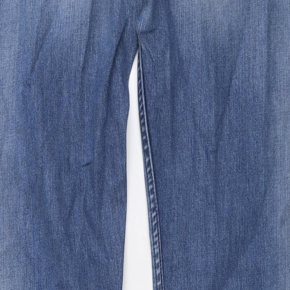 Levi's Mens Blue Cotton Straight Jeans Size 34 in L34 in Regular Button