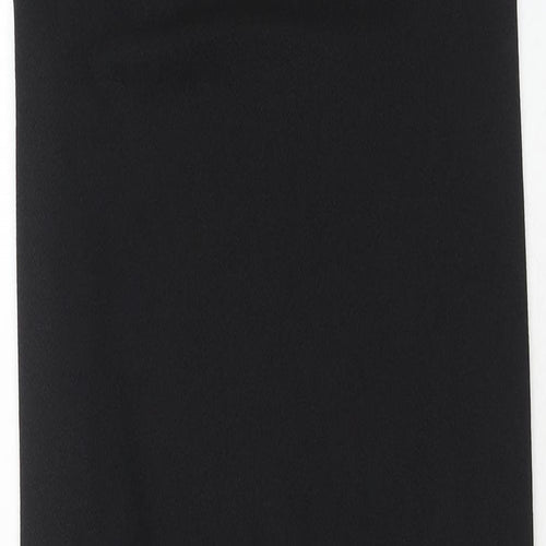 Boohoo Womens Black Polyester Slip Dress Size 12 Square Neck Pullover