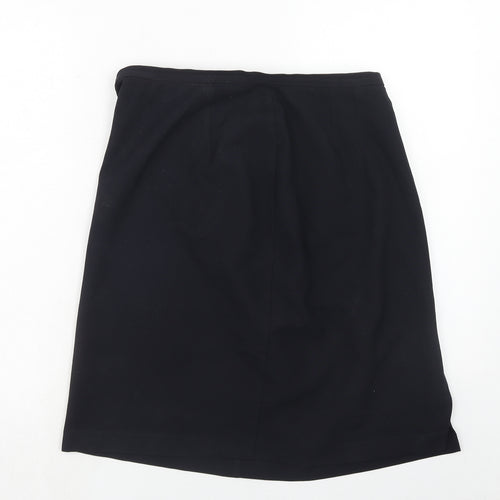 Marks and Spencer Womens Blue Polyester A-Line Skirt Size 16 Button
