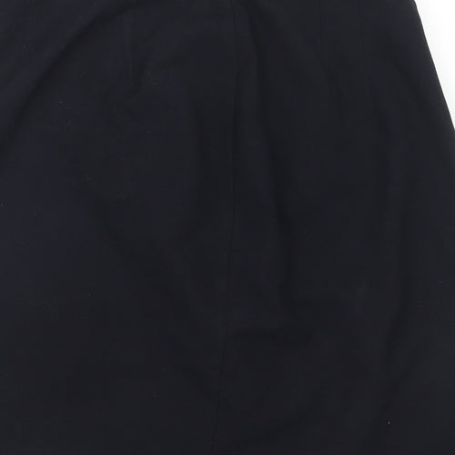 Marks and Spencer Womens Blue Polyester A-Line Skirt Size 16 Button