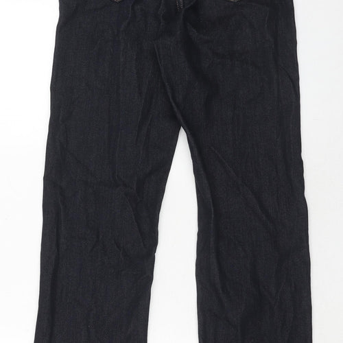 Autograph Womens Blue Cotton Straight Jeans Size 10 Regular Zip