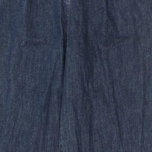 Autograph Womens Blue Cotton Straight Jeans Size 14 Regular Zip