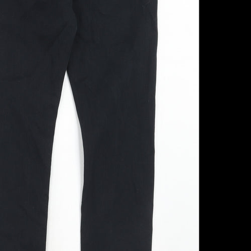 Marks and Spencer Mens Black Cotton Skinny Jeans Size 34 in L29 in Slim Zip