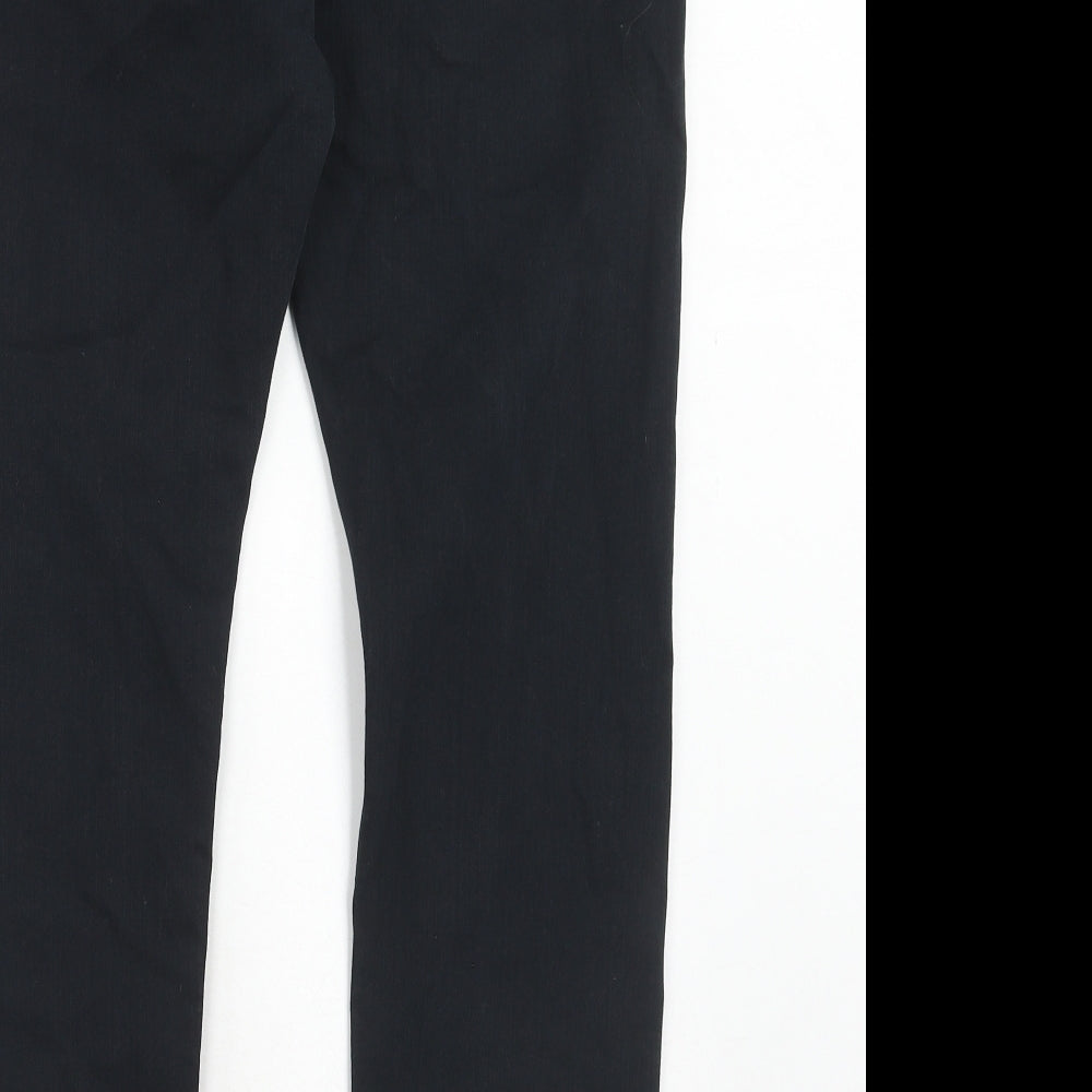 Marks and Spencer Mens Black Cotton Skinny Jeans Size 34 in L29 in Slim Zip