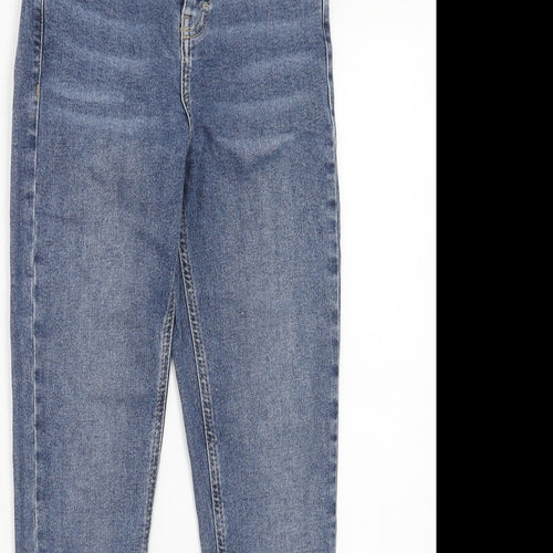Topshop Womens Blue Cotton Skinny Jeans Size 26 L32 in Regular Zip