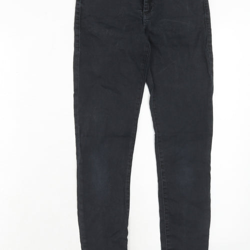 Topshop Womens Black Cotton Skinny Jeans Size 25 in L32 in Regular Zip