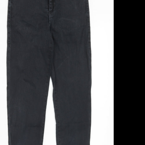 Topshop Womens Black Cotton Skinny Jeans Size 25 in L32 in Regular Zip