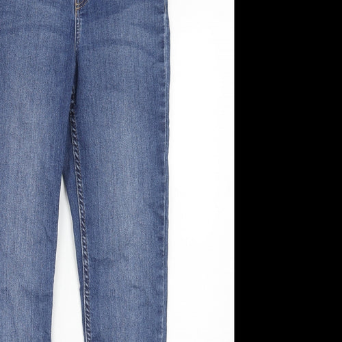 H7m Womens Blue Cotton Skinny Jeans Size 8 Regular Zip