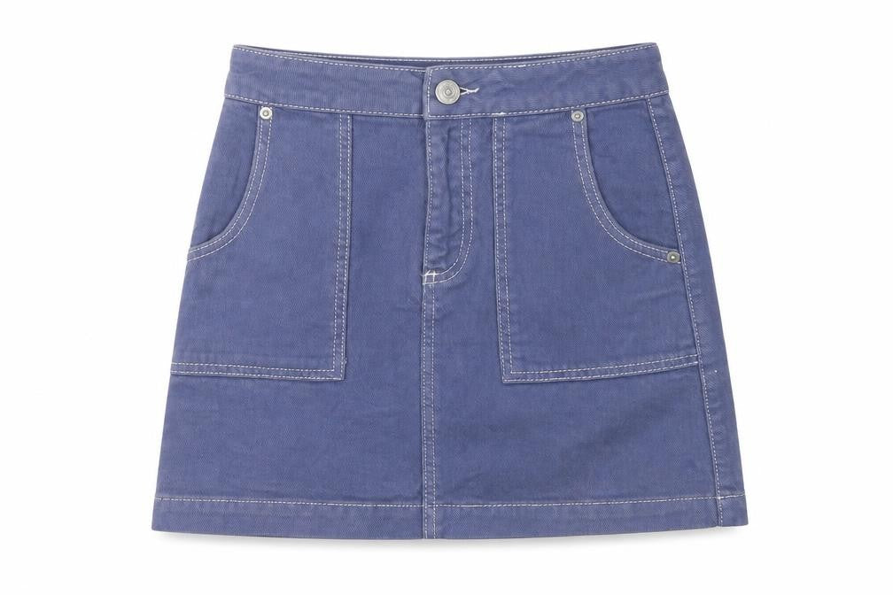 BDG Womens Purple Cotton A-Line Skirt Size 26 in Zip