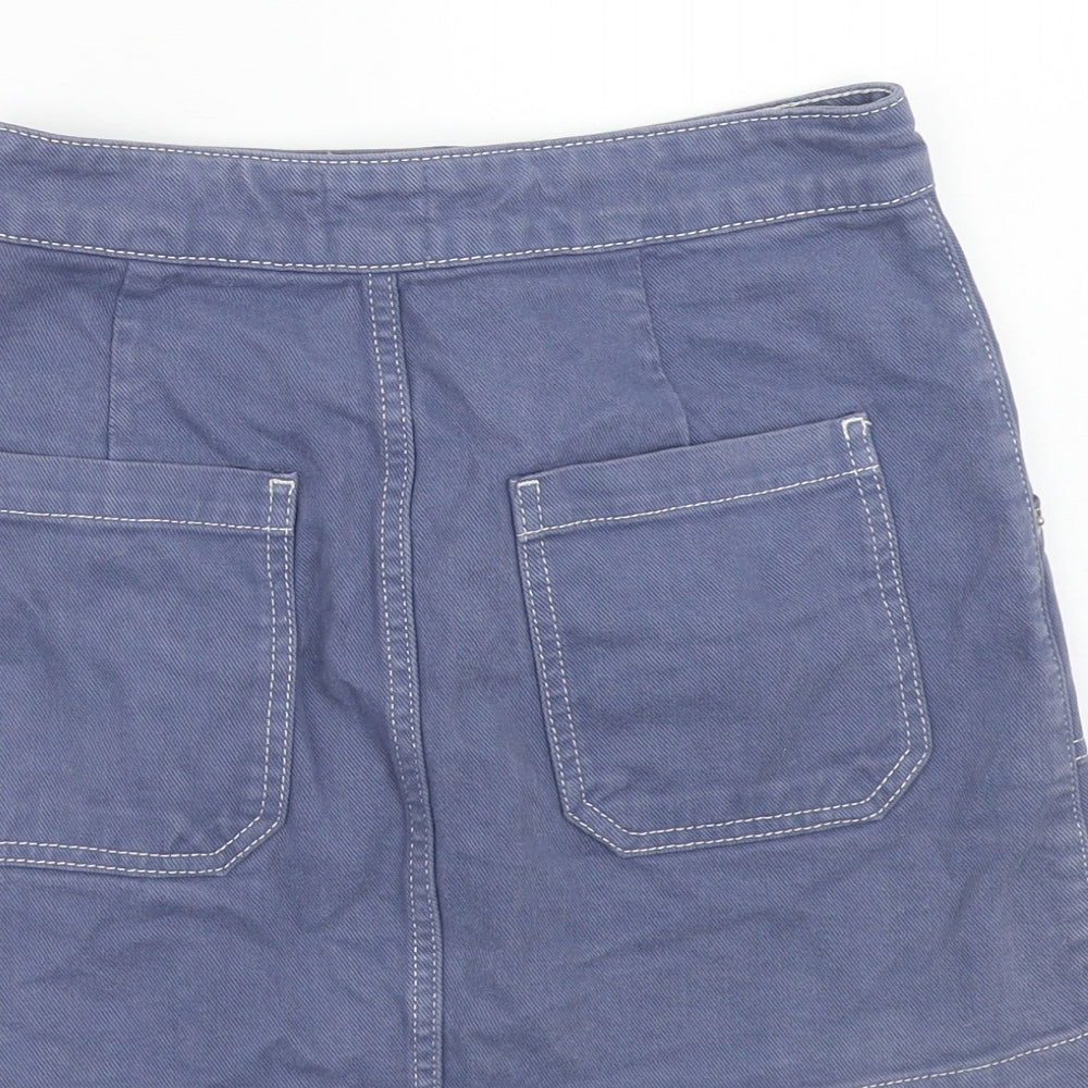 BDG Womens Purple Cotton A-Line Skirt Size 26 in Zip