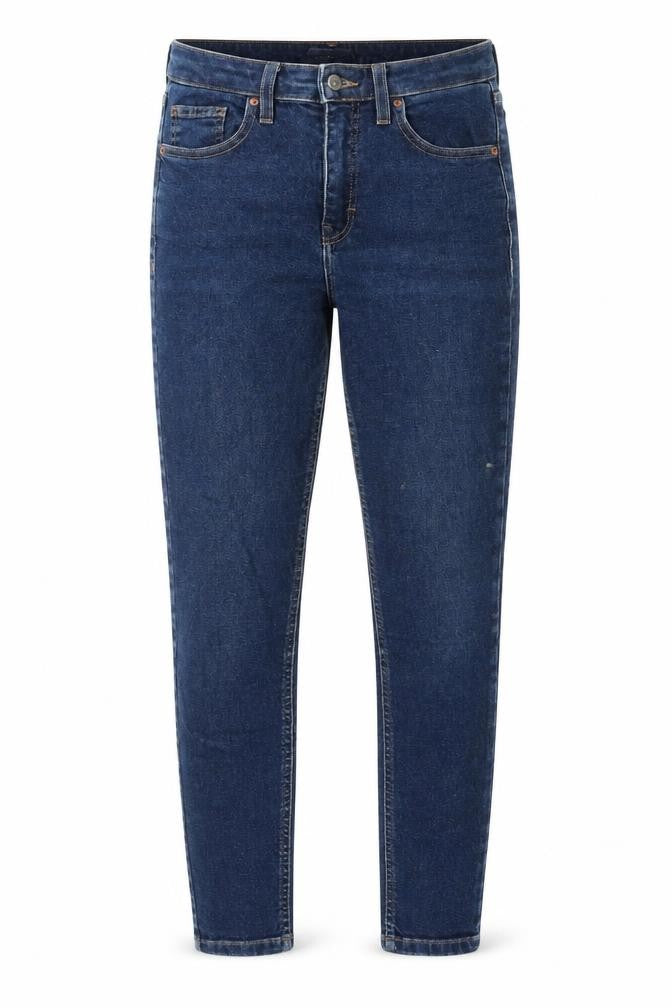 Topshop Womens Blue Cotton Skinny Jeans Size 28 in L30 in Regular Zip