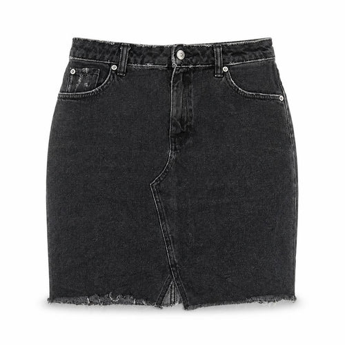 H&M Womens Black Cotton A-Line Skirt Size 10 Zip