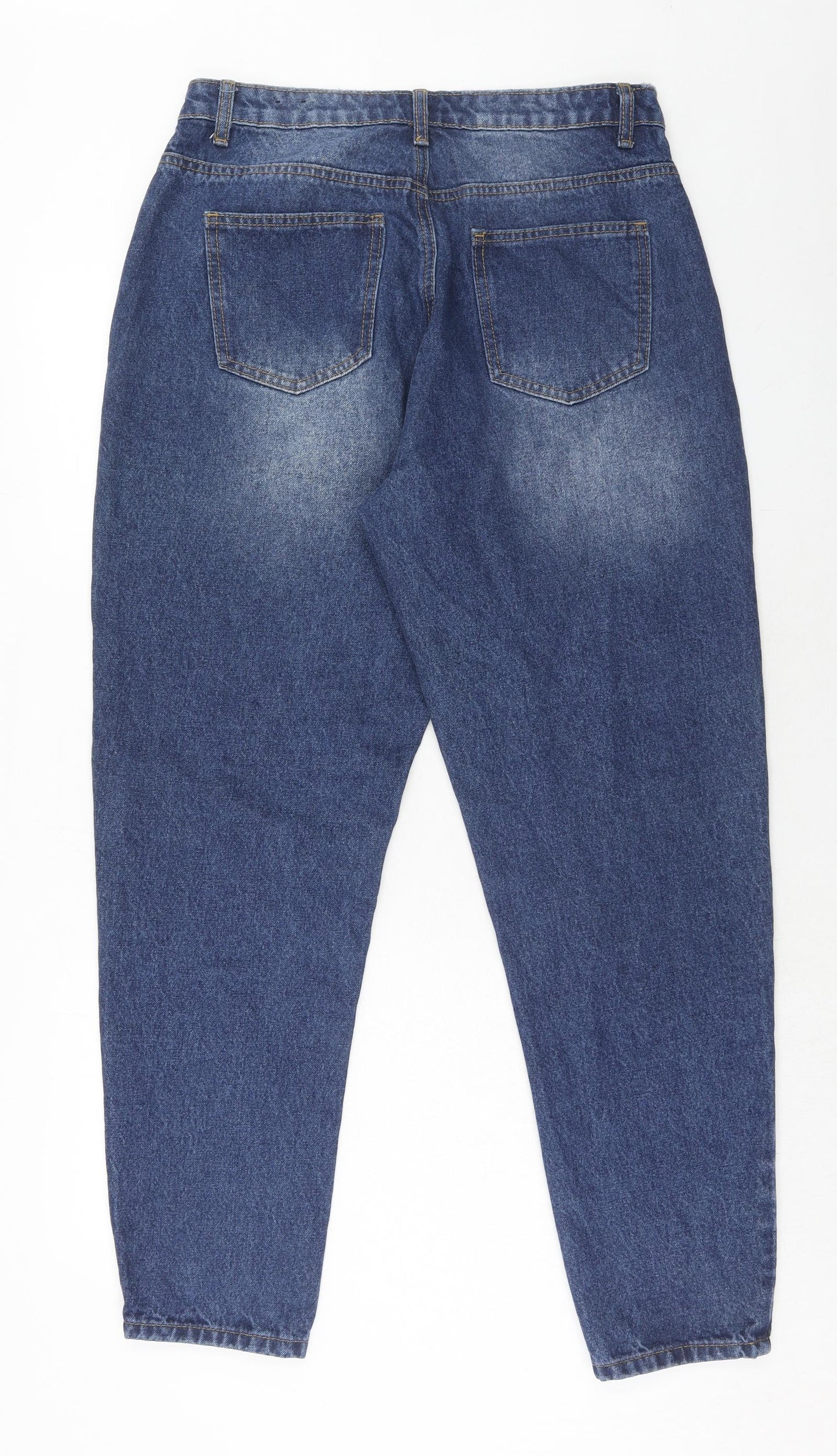 Missguided Womens Blue Cotton Skinny Jeans Size 16 Regular Zip