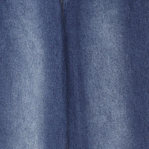 Missguided Womens Blue Cotton Skinny Jeans Size 16 Regular Zip