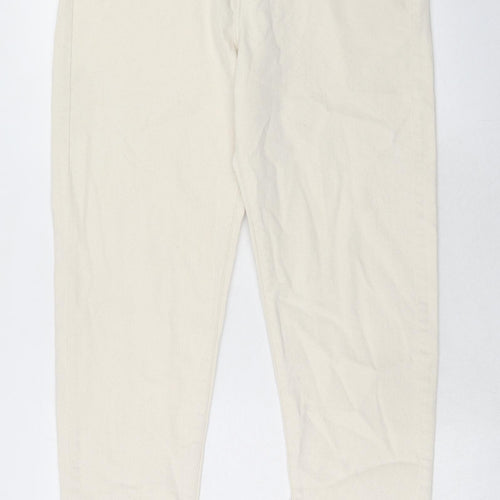 Autograph Mens Beige Cotton Skinny Jeans Size 32 in L33 in Regular Zip