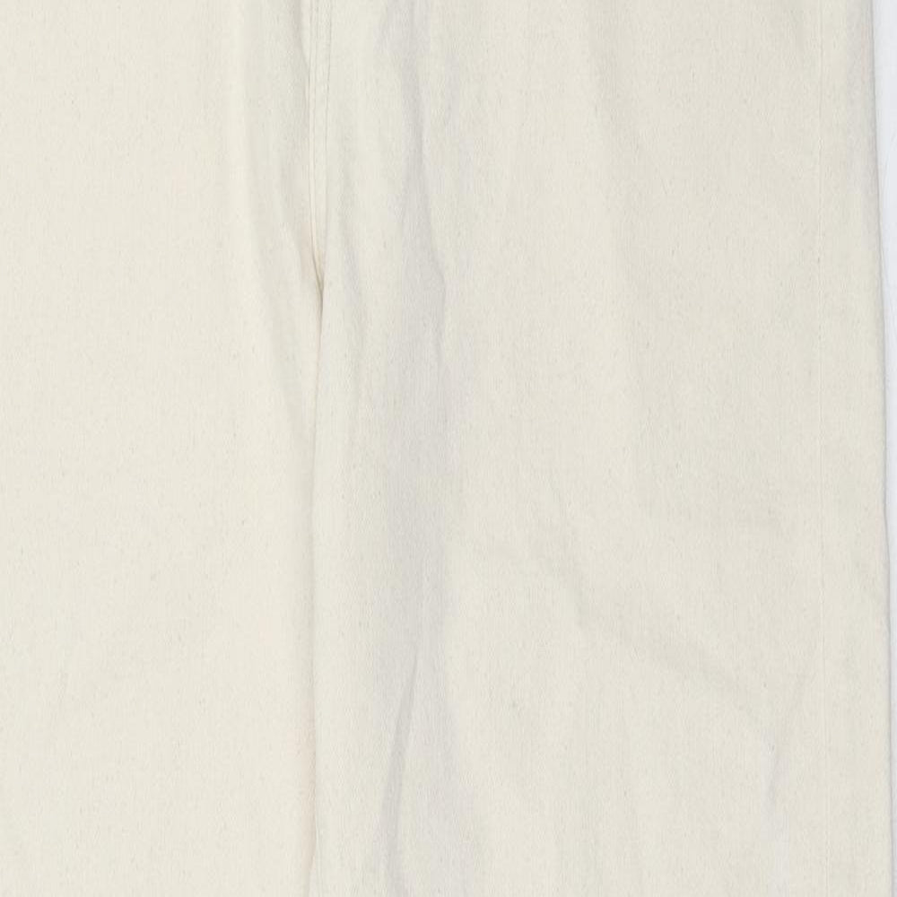 Autograph Mens Beige Cotton Skinny Jeans Size 32 in L33 in Regular Zip