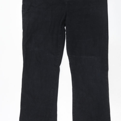 Not Your Daughters Jeans Womens Black Cotton Bootcut Jeans Size 20 Regular Zip