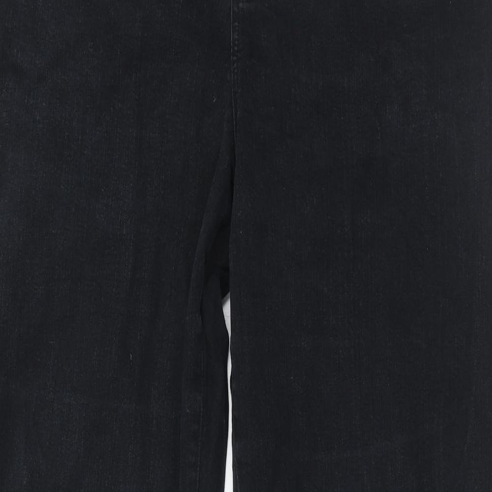 Not Your Daughters Jeans Womens Black Cotton Bootcut Jeans Size 20 Regular Zip