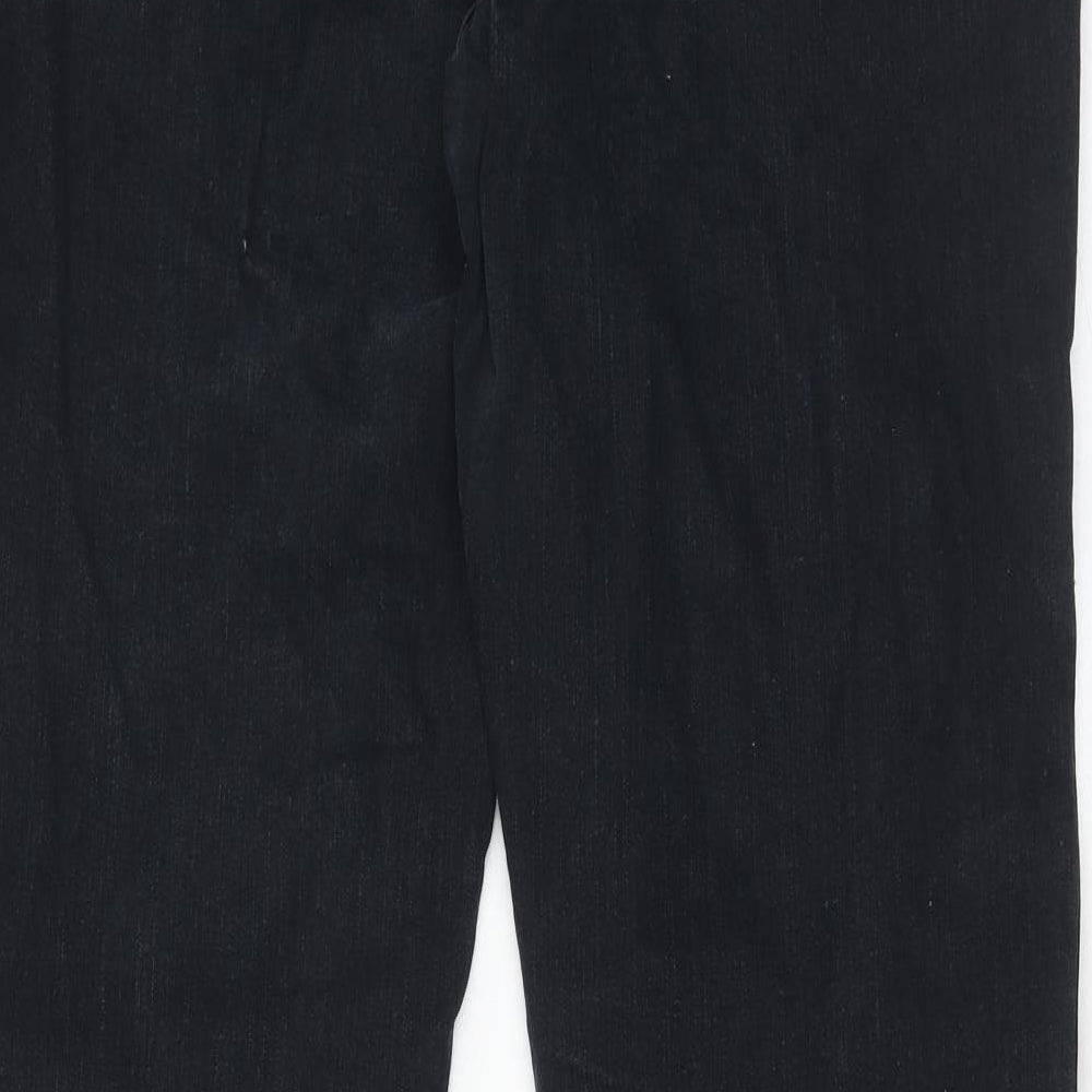 Not Your Daughters Jeans Womens Black Cotton Bootcut Jeans Size 20 Regular Zip