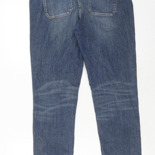 Fat Face Womens Blue Cotton Skinny Jeans Size 16 Regular Zip