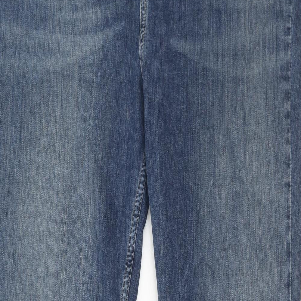 Fat Face Womens Blue Cotton Skinny Jeans Size 16 Regular Zip