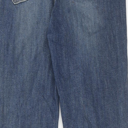 Fat Face Womens Blue Cotton Skinny Jeans Size 16 Regular Zip