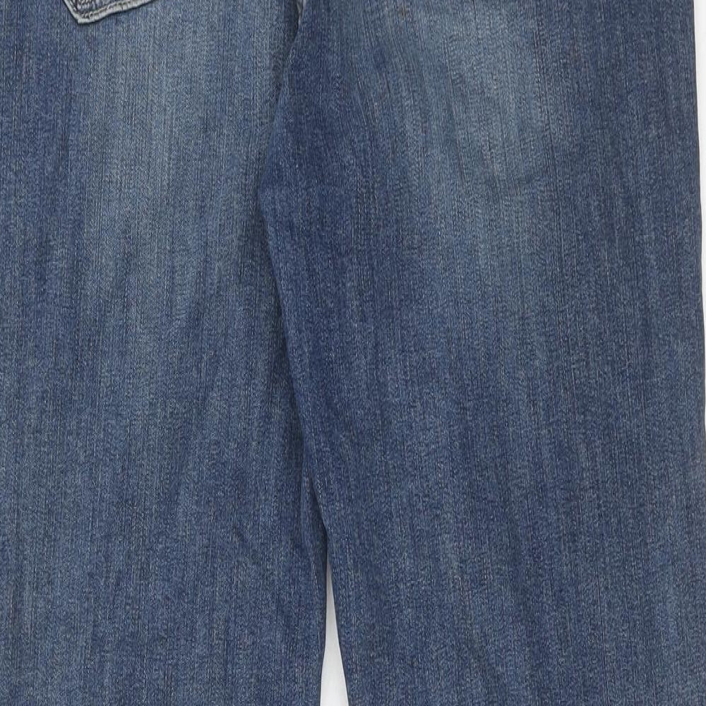 Fat Face Womens Blue Cotton Skinny Jeans Size 16 Regular Zip
