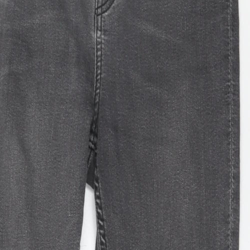 H&M Womens Grey Cotton Skinny Jeans Size 12 Regular Zip