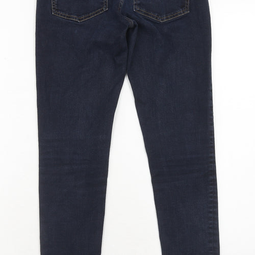 French Connection Womens Blue Cotton Skinny Jeans Size 10 Regular Zip