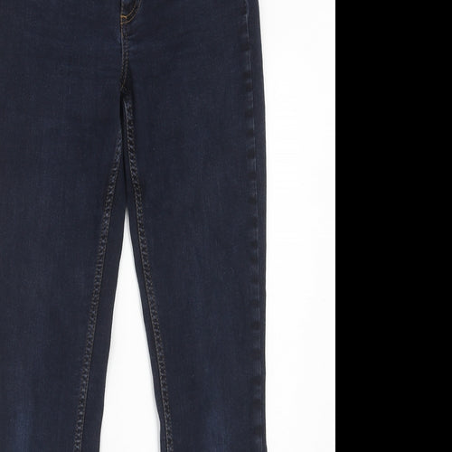 French Connection Womens Blue Cotton Skinny Jeans Size 10 Regular Zip