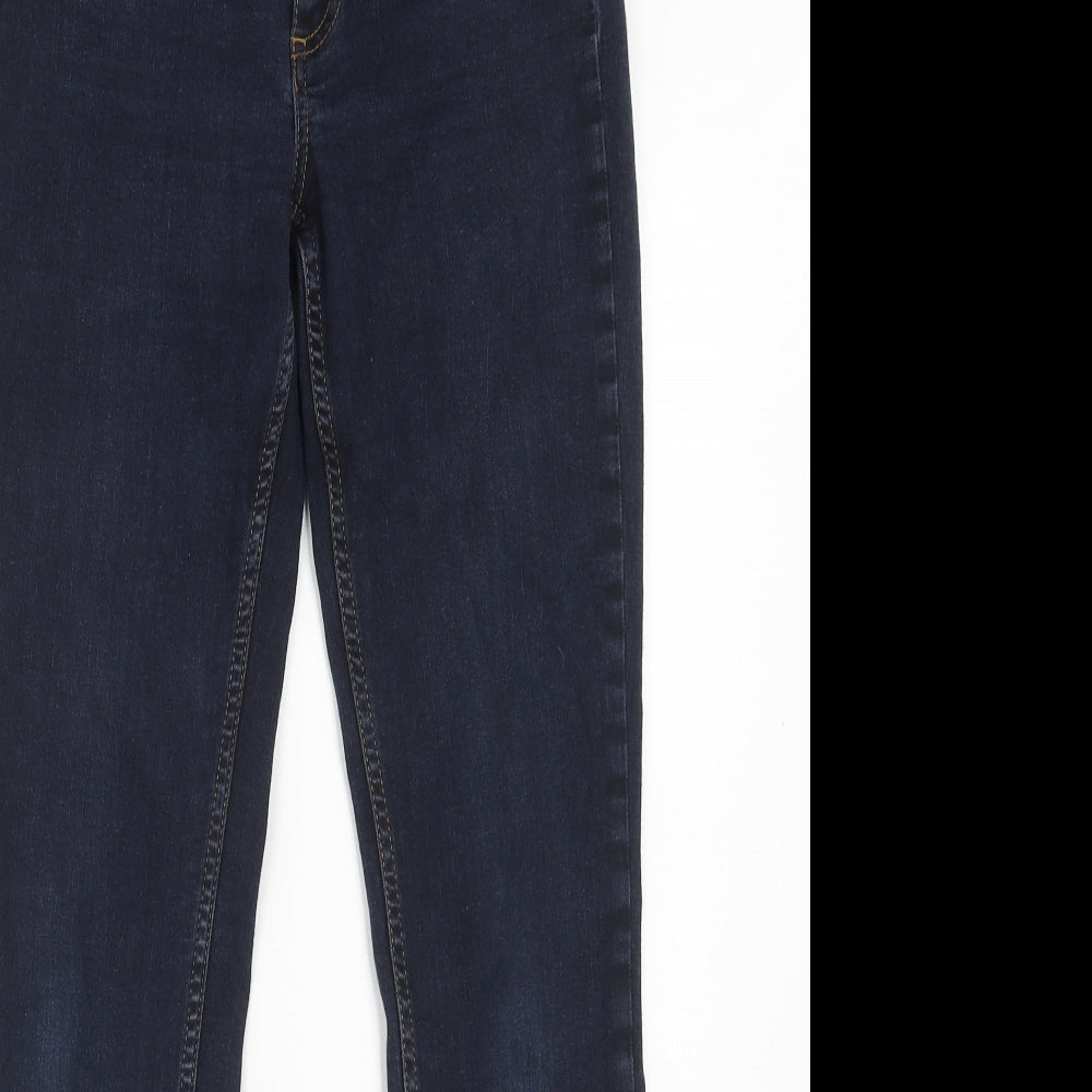 French Connection Womens Blue Cotton Skinny Jeans Size 10 Regular Zip