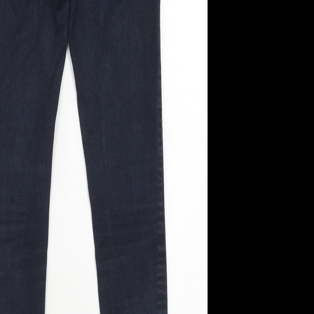 French Connection Womens Blue Cotton Skinny Jeans Size 10 Regular Zip