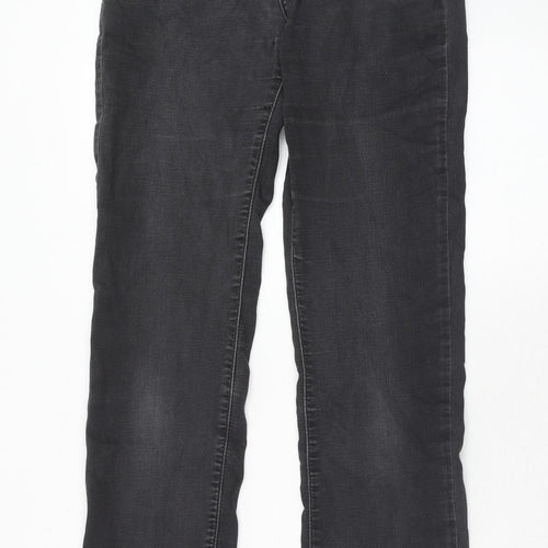 Levi's Mens Grey Cotton Straight Jeans Size 27 in Regular Zip