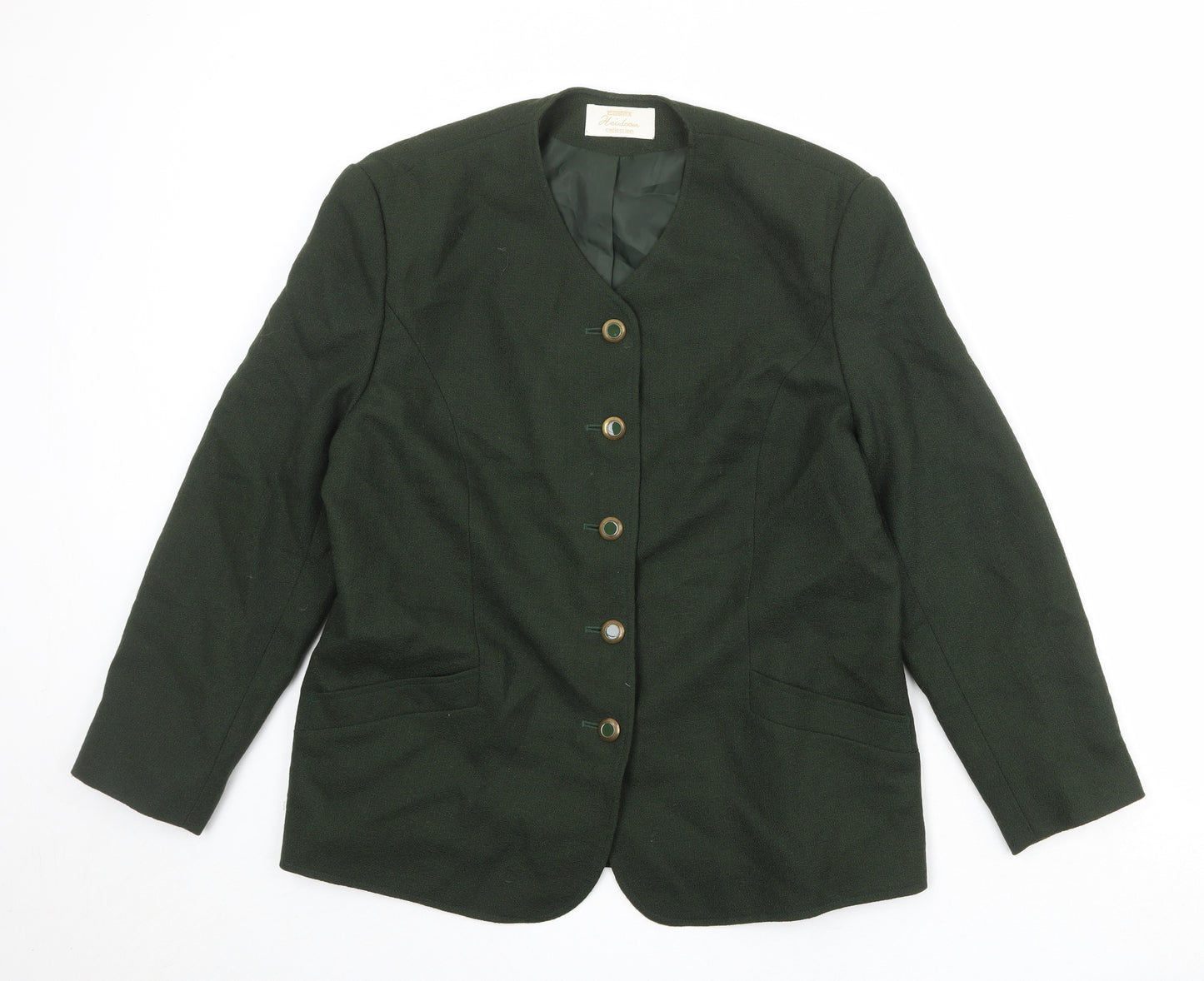 Eastex Womens Green Wool Jacket Blazer Size 16