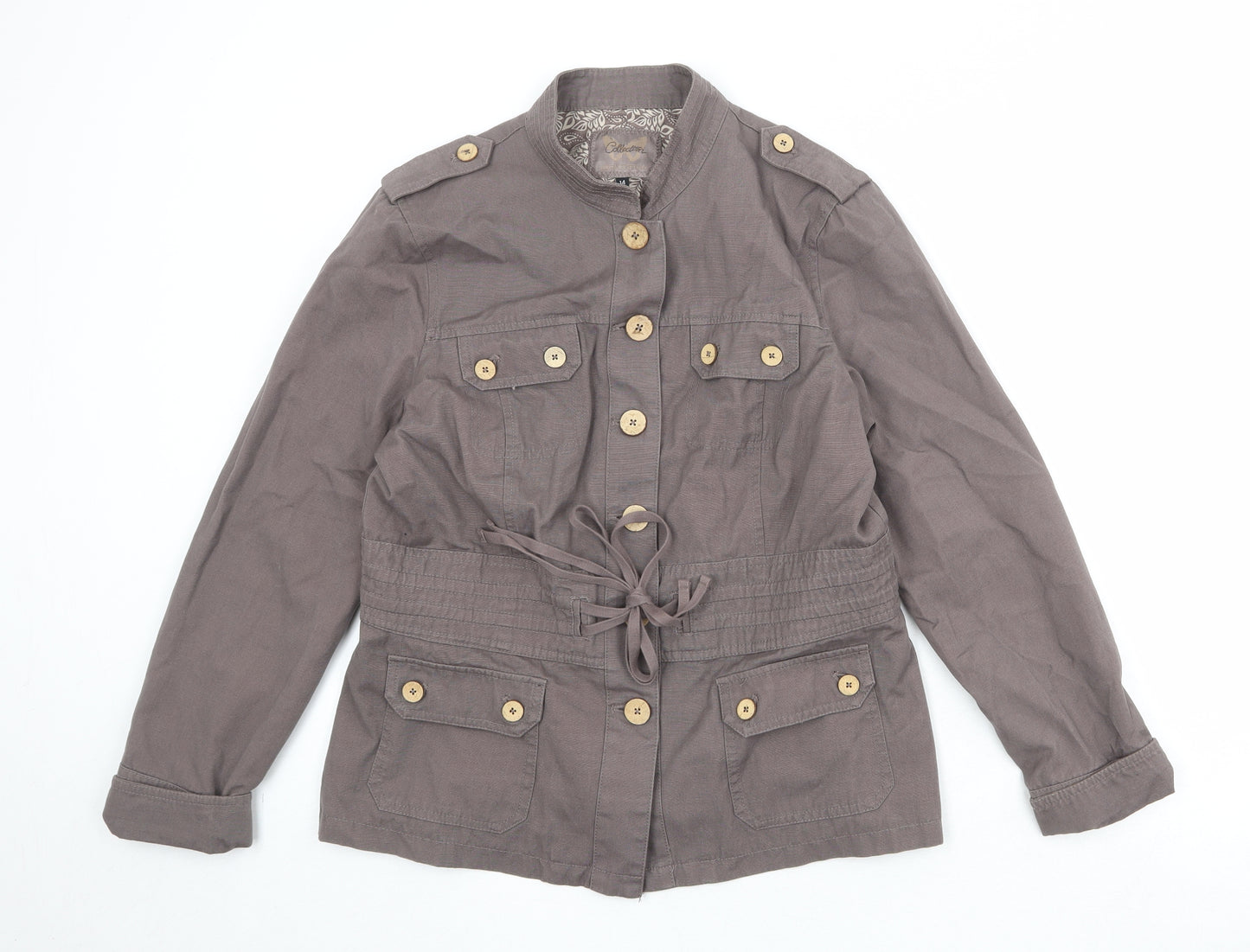 Debenhams Womens Brown Jacket Size 14 Button