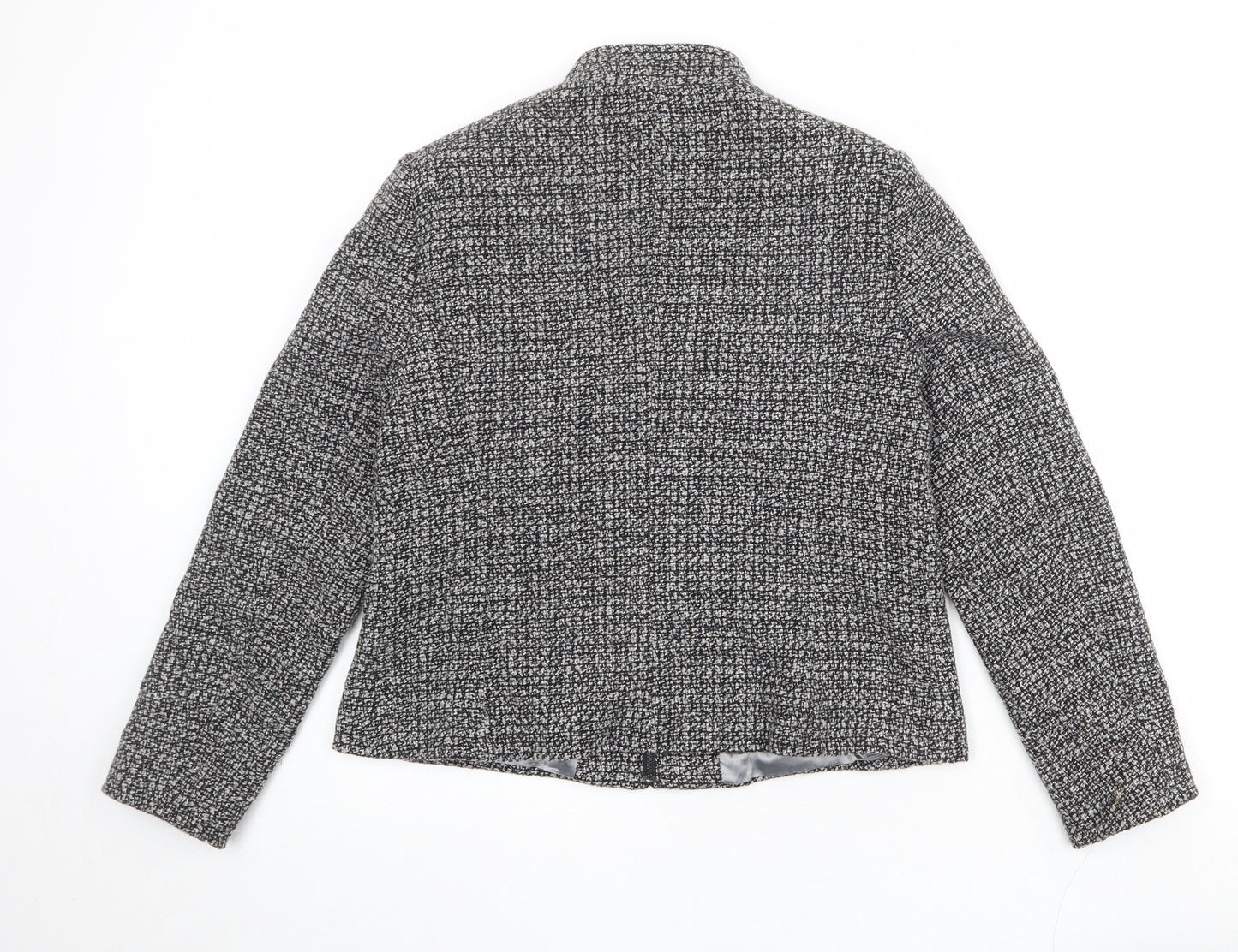 Article Womens Black Geometric Jacket Size 16 Zip
